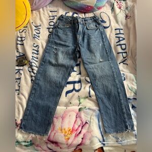 Zara Light Blue Kids Straight-Leg Jeans size 10